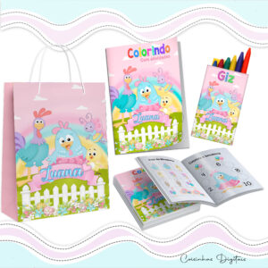 Kit Colorir Galinha Pintadinha