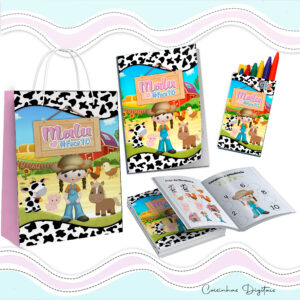 Kit Colorir Fazendinha Menina