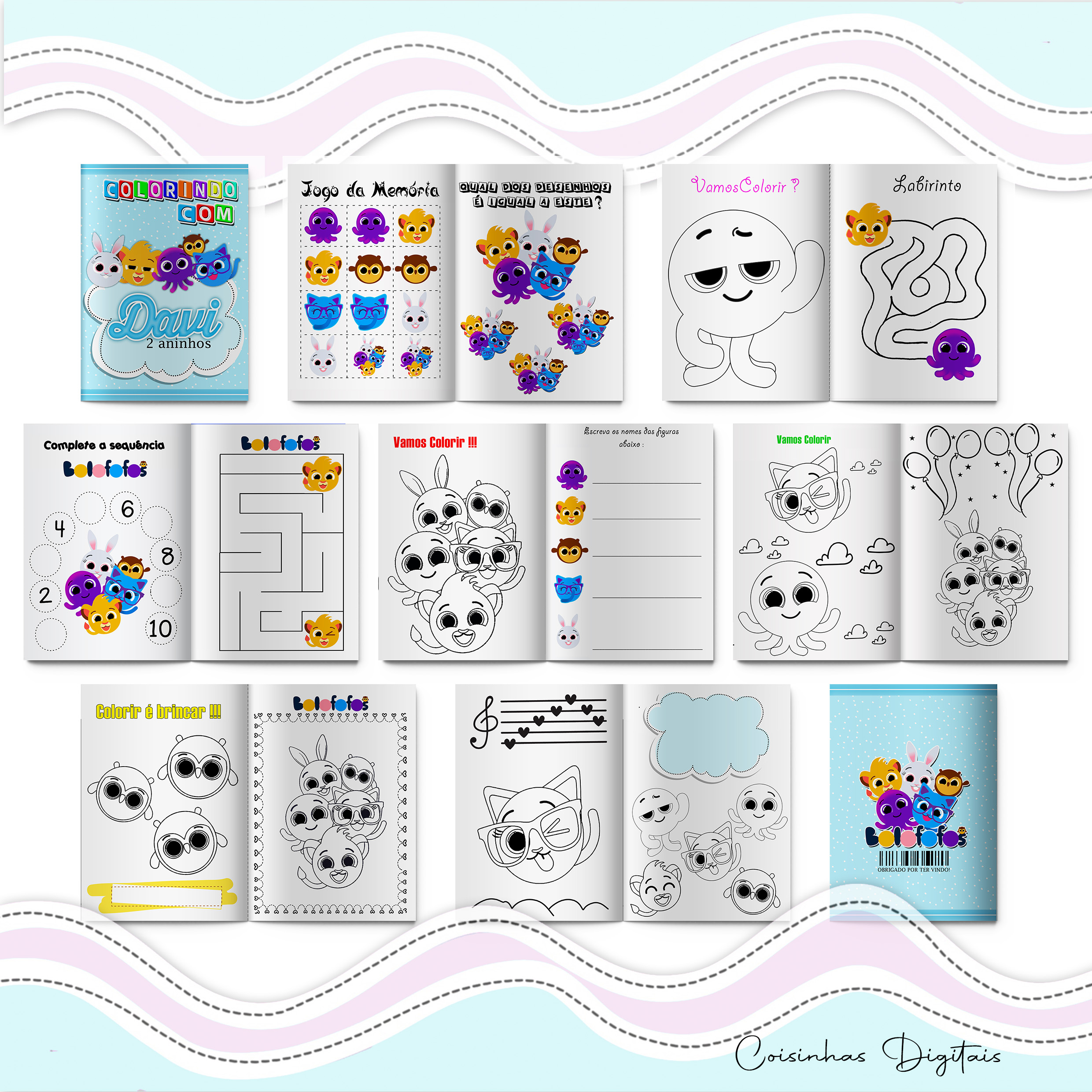 Kit Colorir Bolofofo Menino - Imagem 4