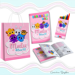 Kit Colorir Bolofofo Menina