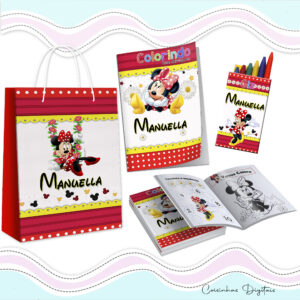Kit Colorir Minnie Vermelha
