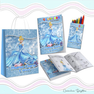 Kit Colorir Cinderela