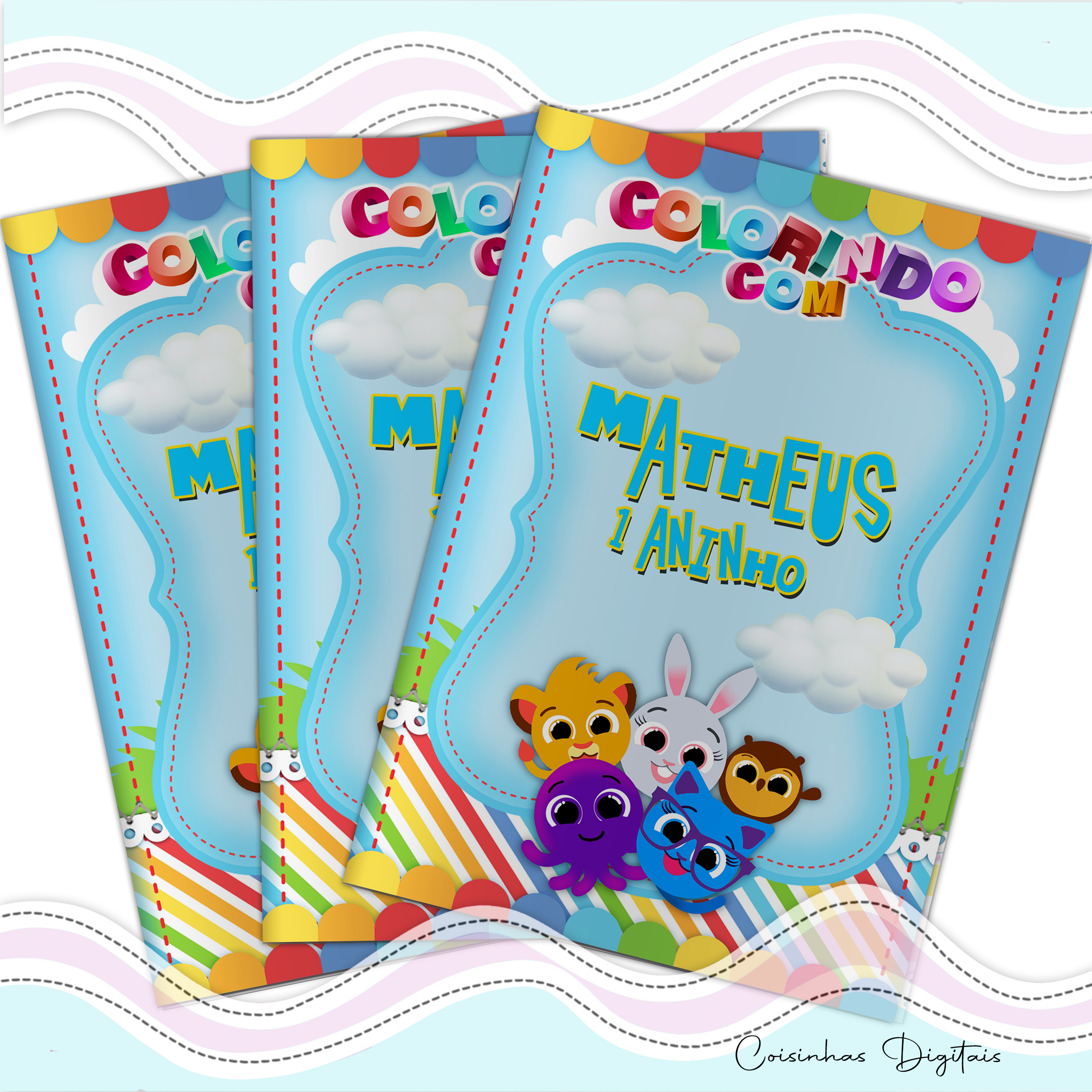 Kit Colorir Bolofofo Menino - Imagem 2