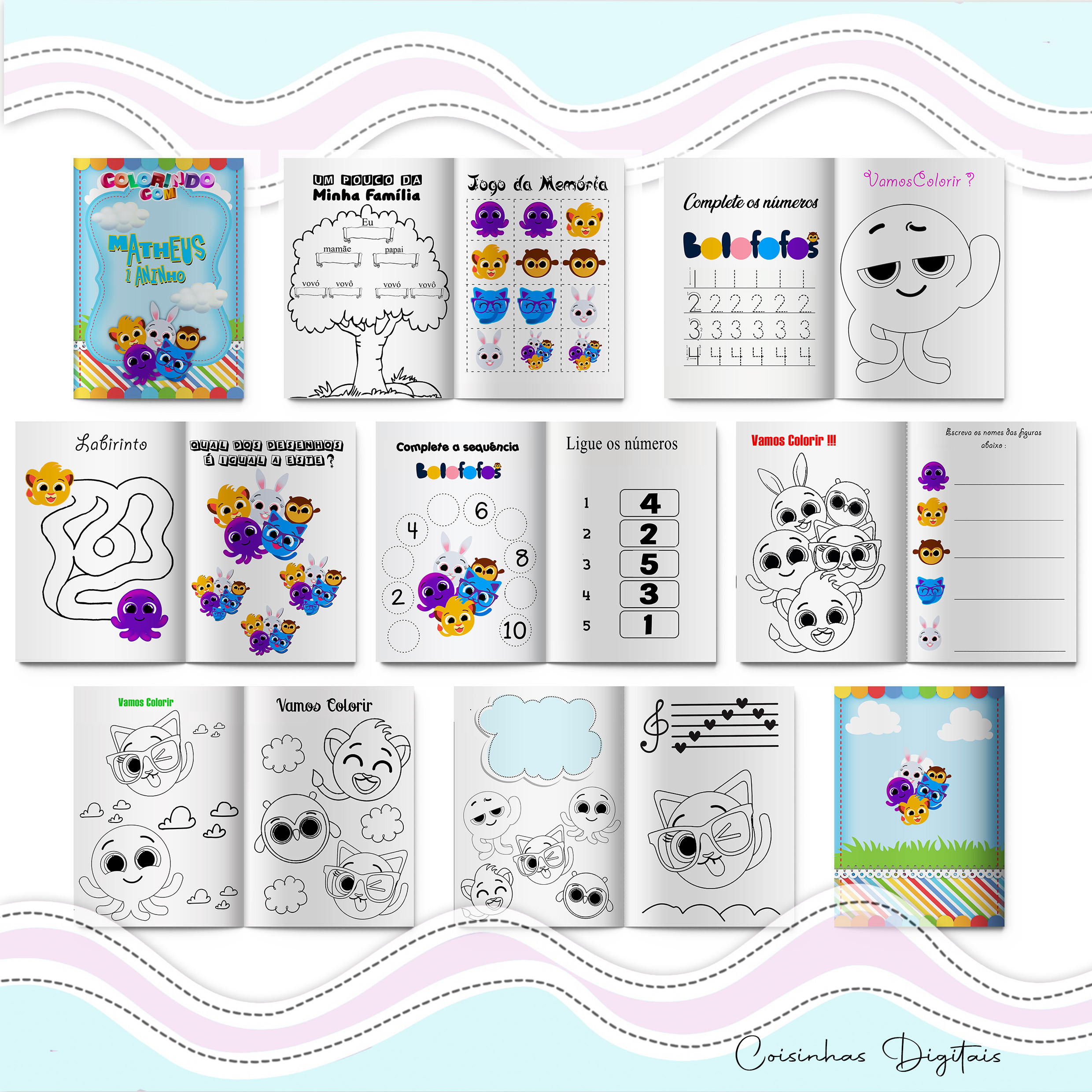 Kit Colorir Bolofofo Menino - Imagem 4