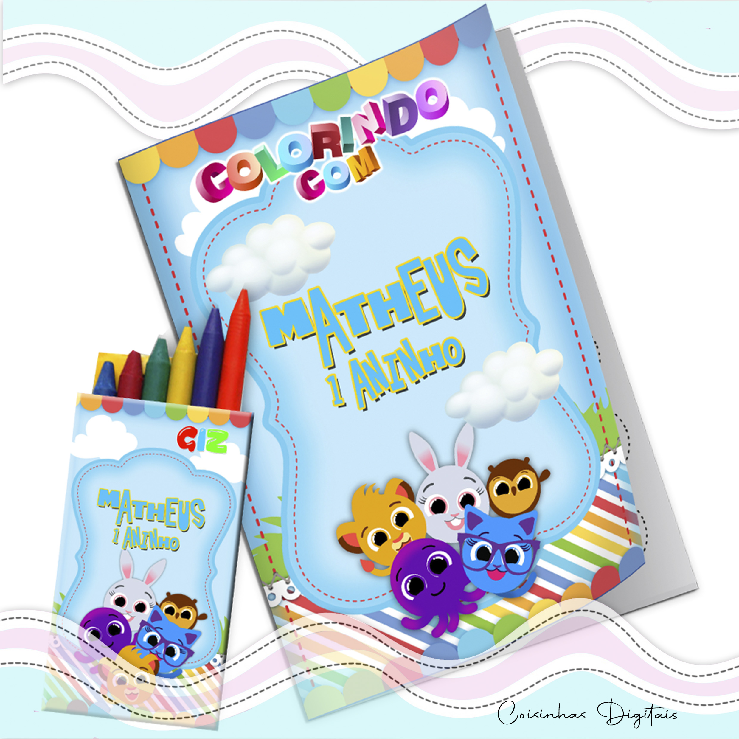 Kit Colorir Bolofofo Menino - Imagem 5