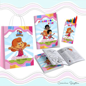Kit Colorir 3 Palavrinhas Menina