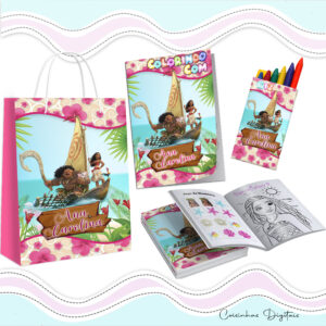 Kit Colorir Moana Adulta