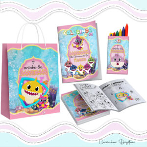 Kit Colorir Premium Baby Shark