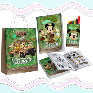 Kit Colorir Mickey Safari