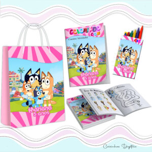 Kit Colorir Bluey Menina