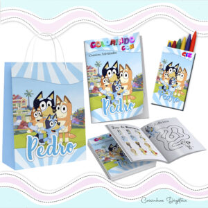 Kit Colorir Bluey Menino