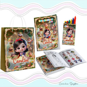 Kit Colorir Branca de Neve Cute Baby