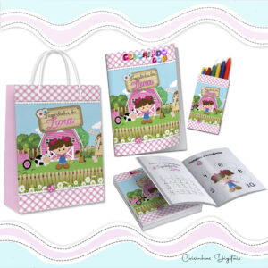 Kit Colorir Fazendinha Menina