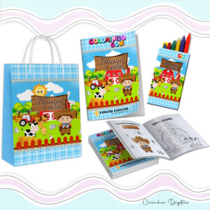 Kit Colorir Fazendinha Menino