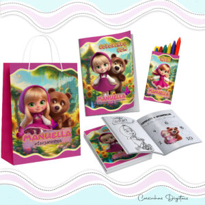 Kit Colorir A Menina e o Urso