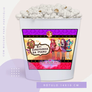Rótulo para Balde de Pipoca Monster High