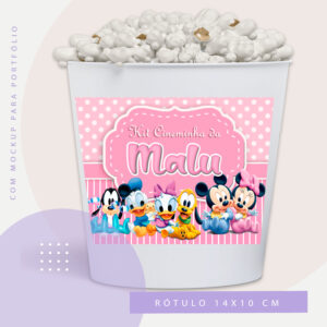 Rótulo para Balde de Pipoca Disney Baby