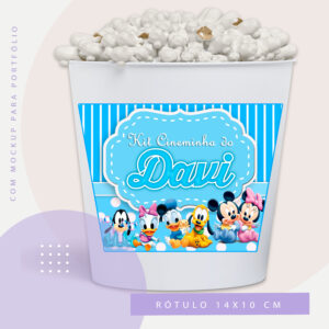 Rótulo para Balde de Pipoca Disney Baby