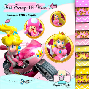 Kit Scrap Digital Princesa Peach
