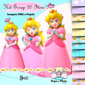 Kit Scrap Digital Princesa Peach