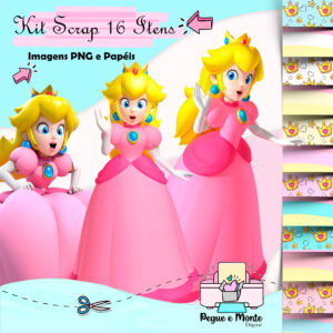 Kit Scrap Digital Princesa Peach