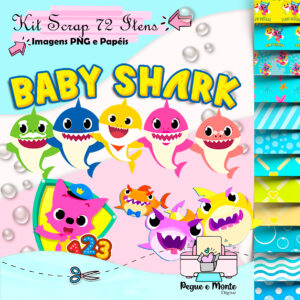 Kit Scrap Digital Baby Shark