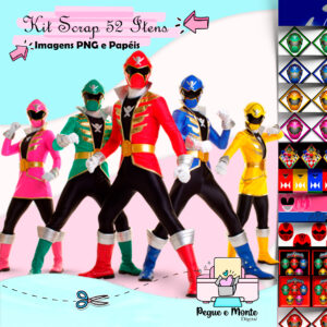 Kit Scrap Homem Power Rangers