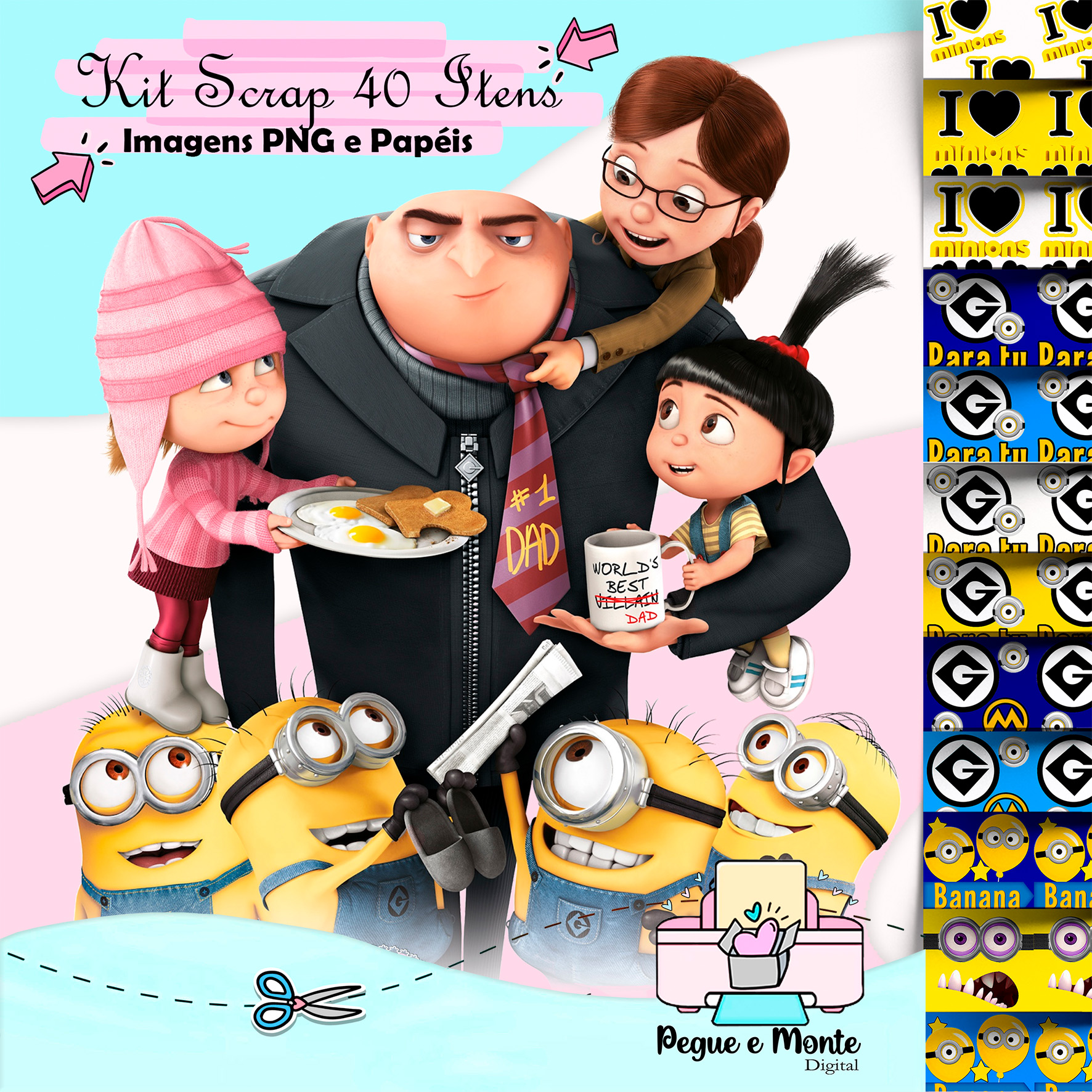 Kit Scrap Digital Meu Malvado Favorito