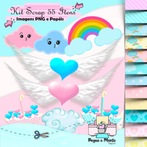 Kit Scrap Digital Chuva de Amor