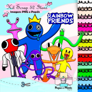 Kit Scrap Digital Rainbow Friends