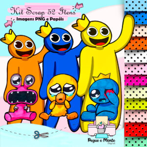Kit Scrap Digital Rainbow Friends