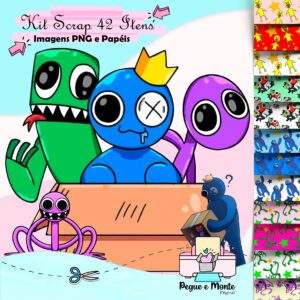 Kit Scrap Digital Rainbow Friends