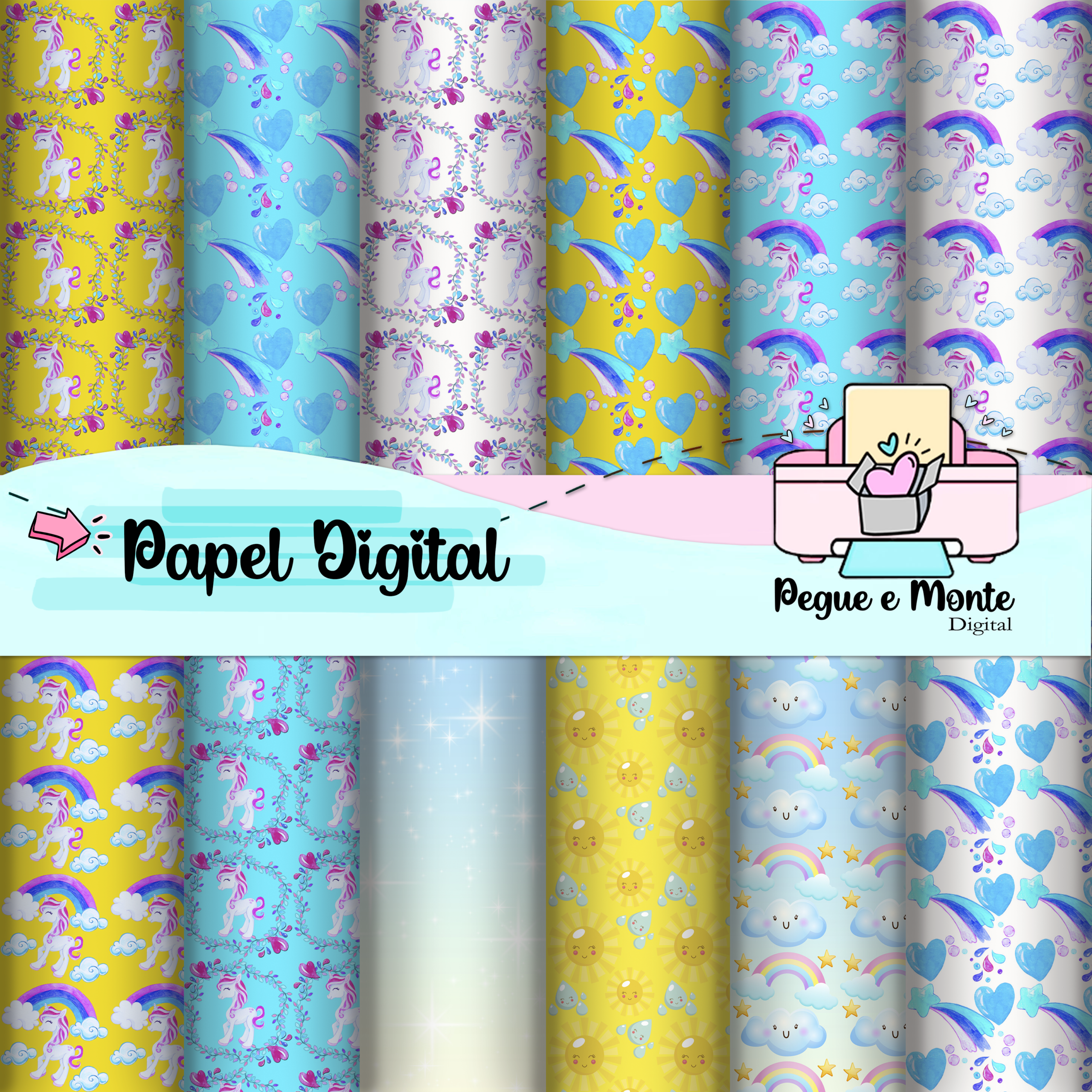 Papel Digital Unicórnio