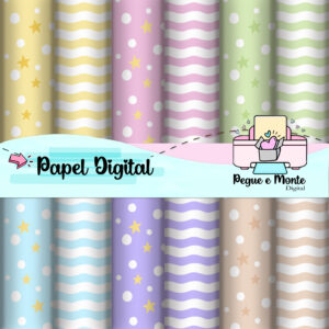Papel Digital Listras e Poá