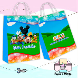 Sacolinha Personalizada A Casa do Mickey