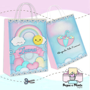 Sacolinha Personalizada Chuva de Benção