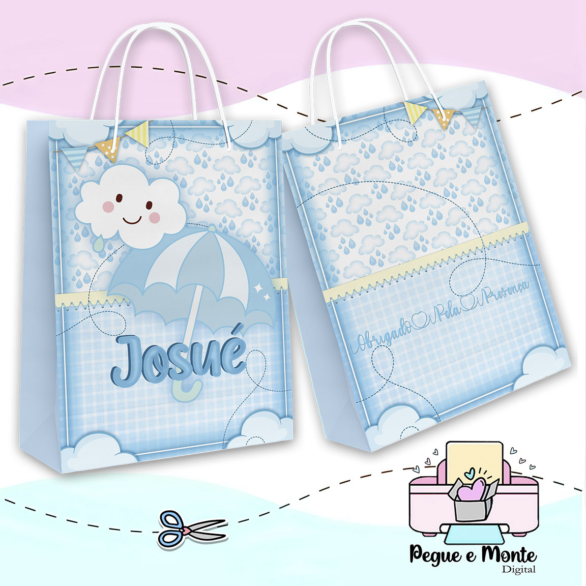 Sacolinha Personalizada Chuva de Benção