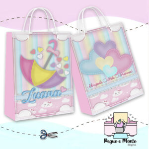 Sacolinha Personalizada Chuva de Amor