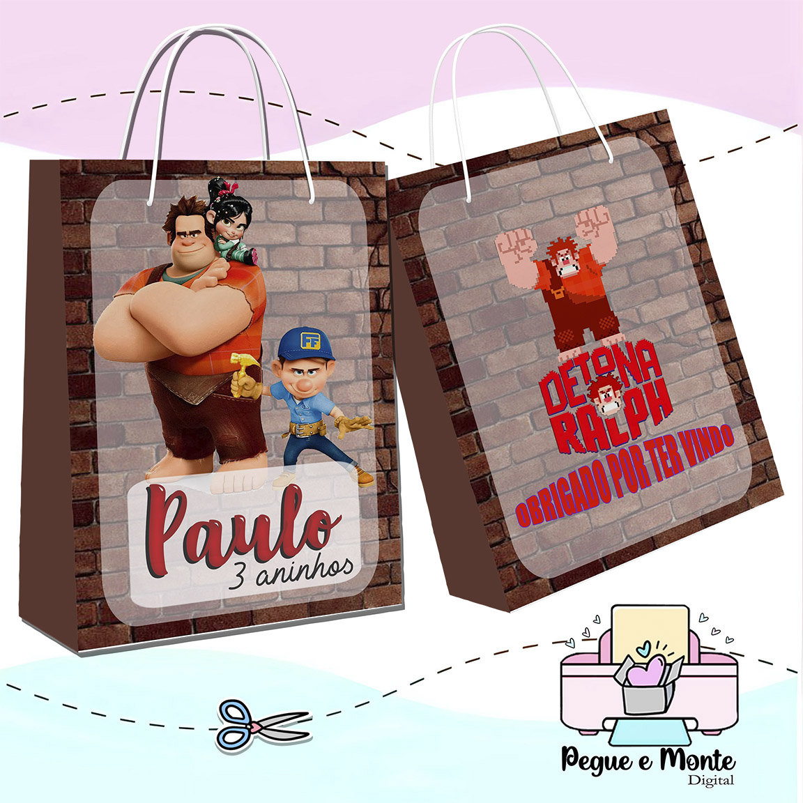 Sacolinha Personalizada Detona Ralph
