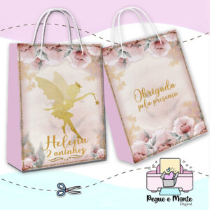 Sacolinha Personalizada Fadinha Dourada