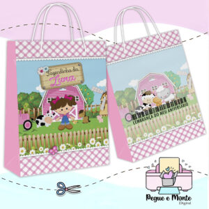 Sacolinha Personalizada Fazendinha Menina