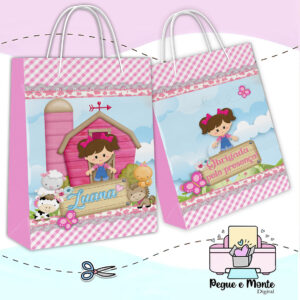 Sacolinha Personalizada Fazendinha Menina