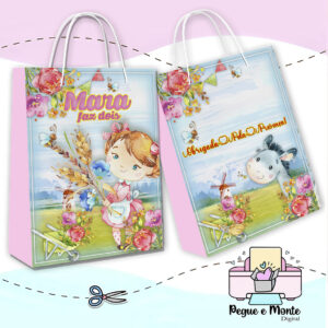 Sacolinha Personalizada Fazendinha Menina