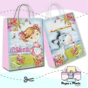 Sacolinha Personalizada Fazendinha Menina