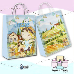 Sacolinha Personalizada Fazendinha Menino