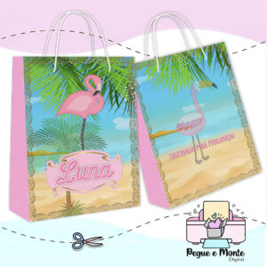 Sacolinha Personalizada Flamingo