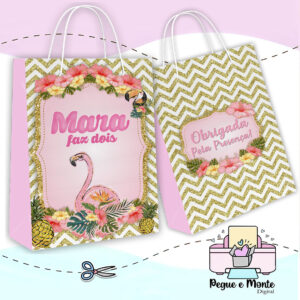Sacolinha Personalizada Flamingo