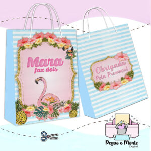 Sacolinha Personalizada Flamingo