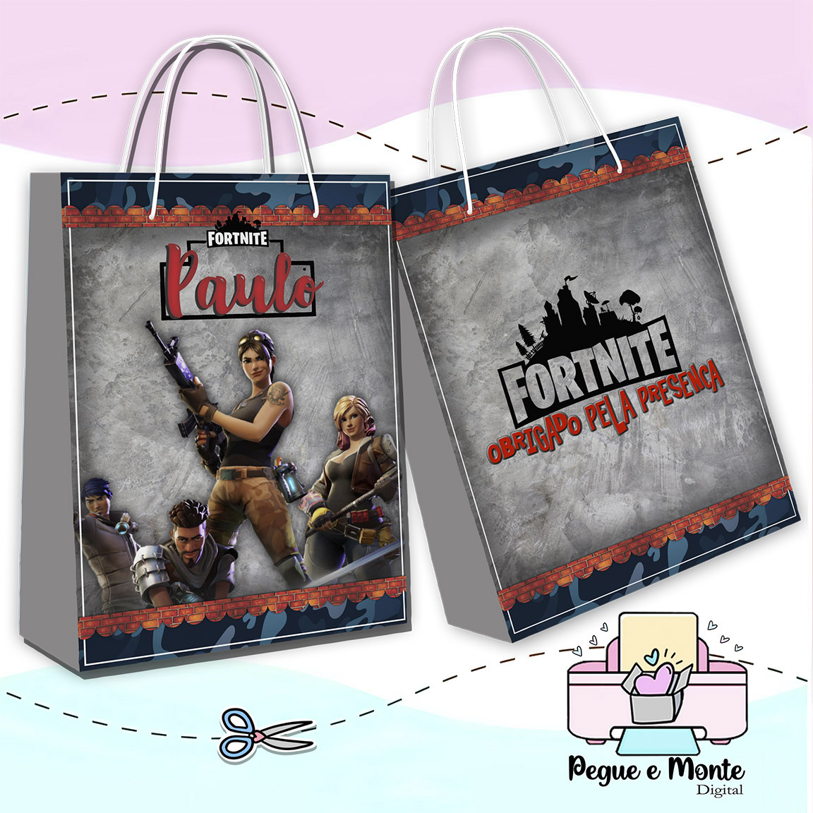 Sacolinha Personalizada Fortnite