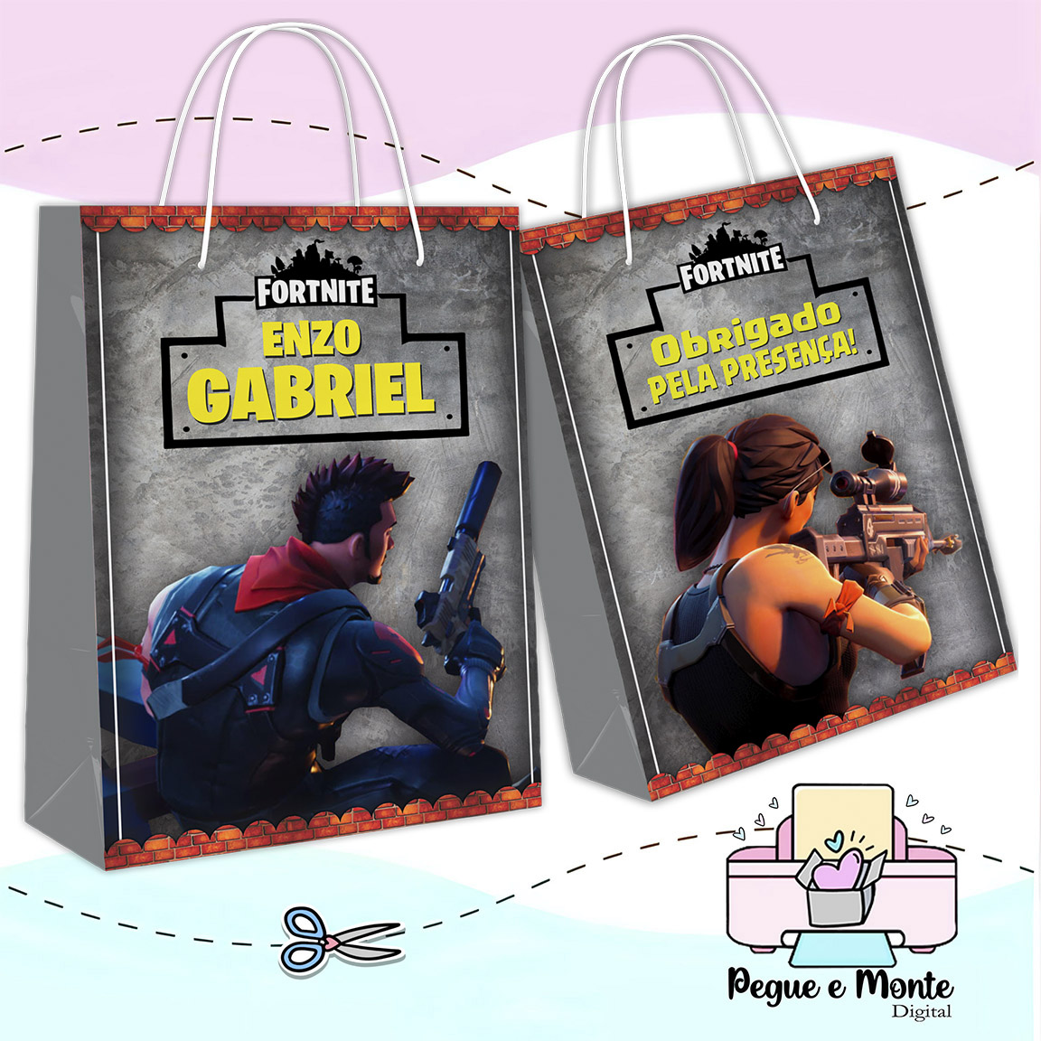 Sacolinha Personalizada Fortnite